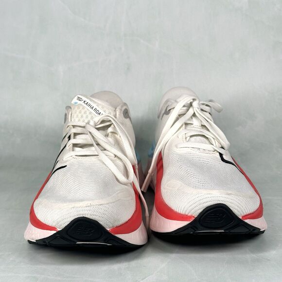 New Balance White and Red Athletic Shoes - Picture 2 of 16